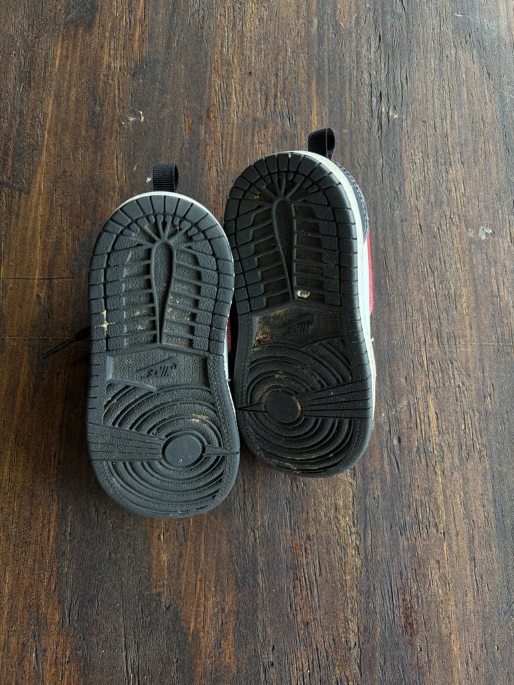 Jordan Kids Red, Black & White High-Top Sneakers - Picture 4 of 5